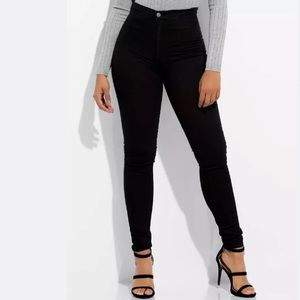 Black Go Jane "Feel The High-Waisted Skinny Jeans"